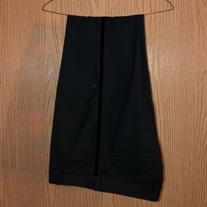 Skinny Dress Pants with Velvet Accenting